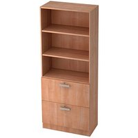 HAMMERBACHER Regalschrank 7300 NU, V7300/N/N/NU nussbaum 80,0 x 42,0 x 200,4 cm von HAMMERBACHER