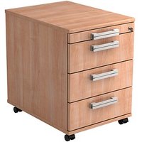 HAMMERBACHER Akandia Rollcontainer nussbaum 4 Auszüge 42,8 x 58,0 x 59,0 cm von HAMMERBACHER