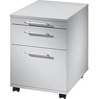 HAMMERBACHER Gradeo Rollcontainer lichtgrau 3 Auszüge 42,8 x 58,0 x 59,0 cm von HAMMERBACHER