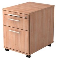 HAMMERBACHER Gradeo Rollcontainer nussbaum 3 Auszüge 42,8 x 58,0 x 59,0 cm von HAMMERBACHER