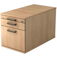 HAMMERBACHER Haziender Rollcontainer eiche 3 Auszüge 42,8 x 80,0 x 51,2 cm von HAMMERBACHER