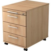 HAMMERBACHER Prokura Rollcontainer eiche 4 Auszüge 42,8 x 58,0 x 59,0 cm von HAMMERBACHER