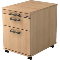 HAMMERBACHER Savona Rollcontainer eiche 3 Auszüge 42,8 x 58,0 x 59,0 cm von HAMMERBACHER