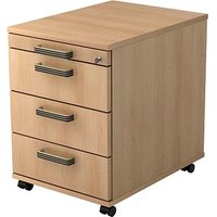 HAMMERBACHER Savona Rollcontainer eiche 4 Auszüge 42,8 x 58,0 x 59,0 cm von HAMMERBACHER