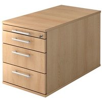 HAMMERBACHER Solid TC30 Rollcontainer eiche 4 Auszüge 42,8 x 80,0 x 51,2 cm von HAMMERBACHER