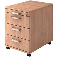 HAMMERBACHER Rollcontainer nussbaum 4 Auszüge 42,8 x 58,0 x 59,0 cm von HAMMERBACHER