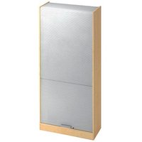 HAMMERBACHER Akandia Rollladenschrank ahorn, silber 4 Fachböden 90,0 x 40,0 x 200,4 cm von HAMMERBACHER