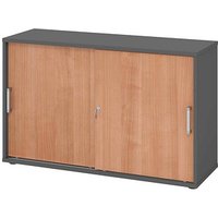 HAMMERBACHER Schiebetürenschrank 1752S, V1752S/G/N/CE grafit, nussbaum 1 Fachboden 120,0 x 40,0 x 74,8 cm HAMMERBACHER Schiebetürenschrank 1752S, V1752S/G/N/CE grafit, nussbaum 1 Fachboden 120,0 x 40,0 x 74,8 cm von HAMMERBACHER