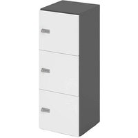 HAMMERBACHER Schließfachschrank grafit, weiß V234L3/G/W/ZS, 3 Schließfächer 40,0 x 42,0 x 110,0 cm von HAMMERBACHER