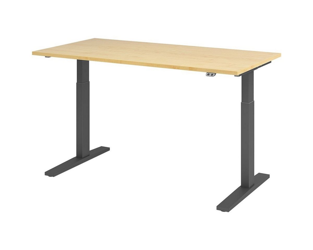 HAMMERBACHER Schreibtisch Upper Desk, elektrisch höhenverstellbar bis 120 cm, Gestell grahitfarben von HAMMERBACHER