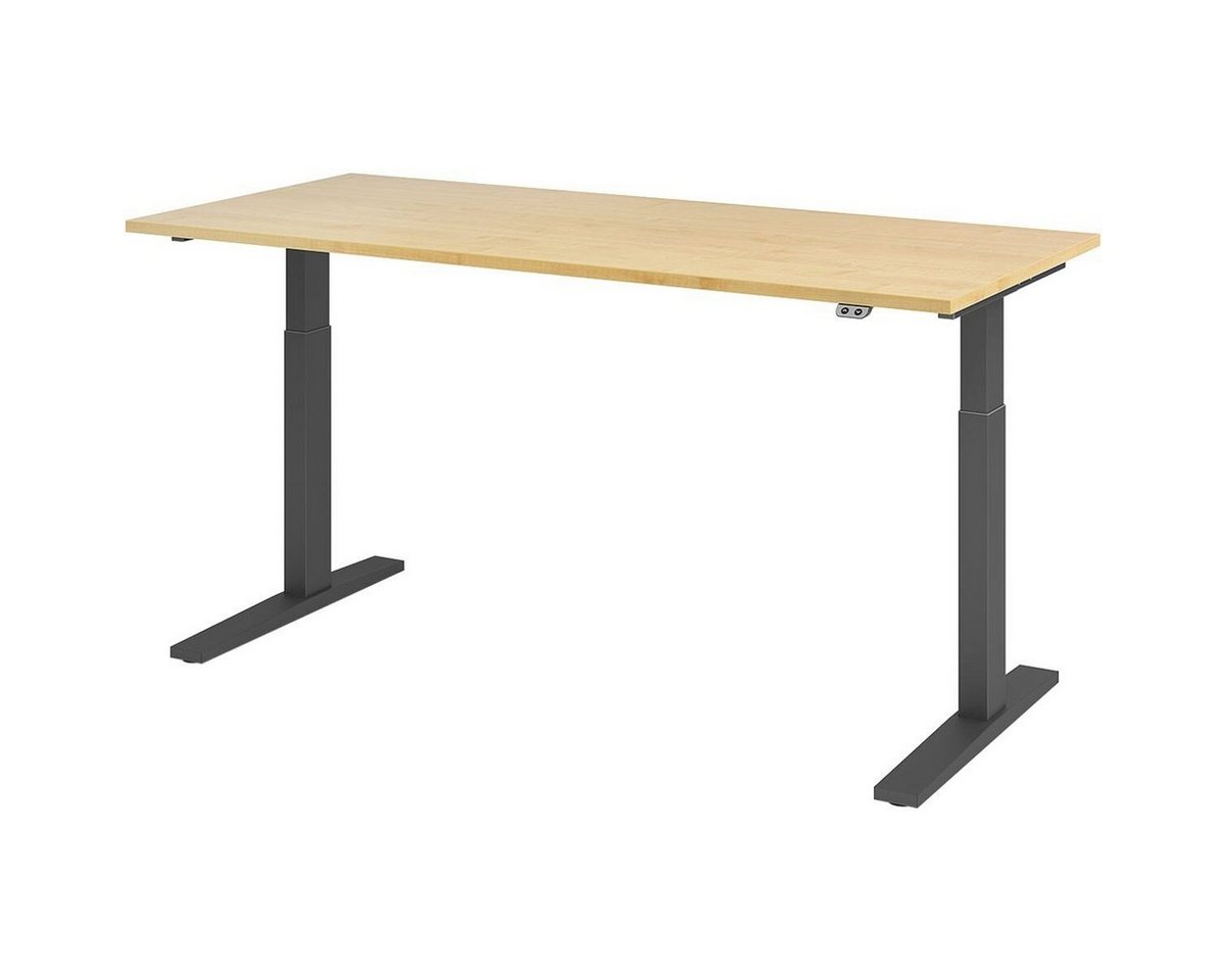 HAMMERBACHER Schreibtisch Upper Desk, elektrisch höhenverstellbar bis 120 cm, Gestell grahitfarben von HAMMERBACHER