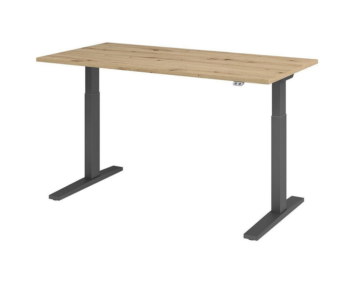 HAMMERBACHER Schreibtisch Upper Desk, elektrisch höhenverstellbar bis 120 cm, Gestell grahitfarben von HAMMERBACHER