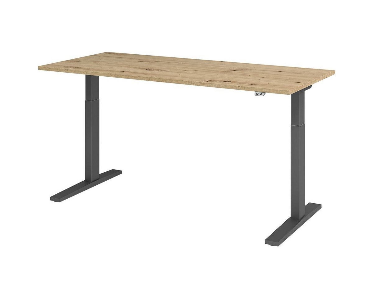 HAMMERBACHER Schreibtisch Upper Desk, elektrisch höhenverstellbar bis 120 cm, Gestell grahitfarben von HAMMERBACHER