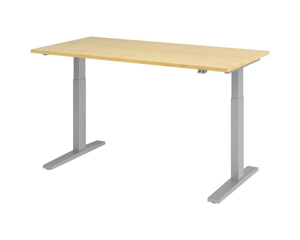 HAMMERBACHER Schreibtisch Upper Desk, elektrisch höhenverstellbar bis 120 cm, Gestell silberfarben von HAMMERBACHER