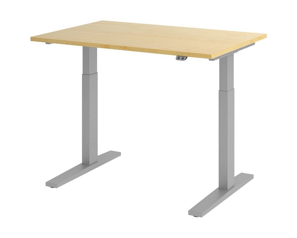 HAMMERBACHER Schreibtisch Upper Desk, elektrisch höhenverstellbar bis 120 cm, Gestell silberfarben von HAMMERBACHER