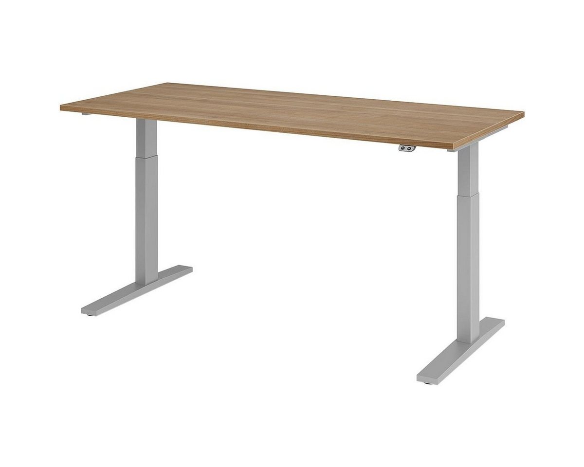 HAMMERBACHER Schreibtisch Upper Desk, elektrisch höhenverstellbar bis 120 cm, Gestell silberfarben von HAMMERBACHER