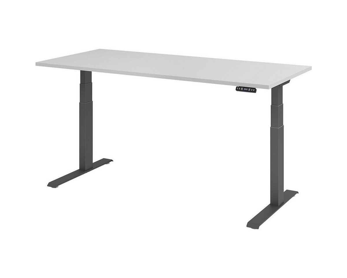 HAMMERBACHER Schreibtisch Upper Desk, elektrisch höhenverstellbar bis 129 cm, Gestell grahitfarben von HAMMERBACHER