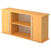 HAMMERBACHER Sideboard Akandia, VSB2T/6/6/NU buche 166,1 x 44,8 x 84,0 cm von HAMMERBACHER