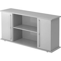 HAMMERBACHER Sideboard Akandia, VSB2T/5/5/NU lichtgrau 166,1 x 44,8 x 84,0 cm von HAMMERBACHER