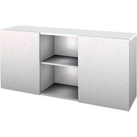 HAMMERBACHER Sideboard Haziender, V1780/5/S lichtgrau, silber 160,0 x 42,0 x 74,8 cm von HAMMERBACHER