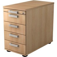 HAMMERBACHER Akandia Standcontainer eiche 5 Auszüge 42,8 x 80,0 x 72,0 - 76,0 cm von HAMMERBACHER