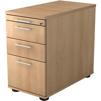 HAMMERBACHER Gradeo Standcontainer eiche 4 Auszüge 42,8 x 80,0 x 72,0 - 76,0 cm von HAMMERBACHER