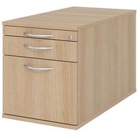 HAMMERBACHER TC20 Rollcontainer eiche 3 Auszüge 42,8 x 80,0 x 51,2 cm von HAMMERBACHER