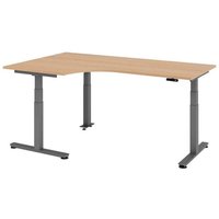 HAMMERBACHER VXDSM82/E/G elektrisch höhenverstellbarer Schreibtisch 63 - 127 cm buche / grafit von HAMMERBACHER