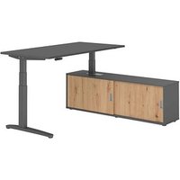 HAMMERBACHER XBHM16SB elektrisch höhenverstellbarer Schreibtisch grafit rechteckig, C-Fuß-Gestell grau 160,0 x 80,0 cm HAMMERBACHER XBHM16SB elektrisch höhenverstellbarer Schreibtisch grafit rechteckig, C-Fuß-Gestell grau 160,0 x 80,0 cm von HAMMERBACHER