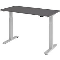 HAMMERBACHER XMST614 elektrisch höhenverstellbarer Schreibtisch grafit rechteckig, T-Fuß-Gestell silber 140,0 x 67,2 cm HAMMERBACHER XMST614 elektrisch höhenverstellbarer Schreibtisch grafit rechteckig, T-Fuß-Gestell silber 140,0 x 67,2 cm von HAMMERBACHER
