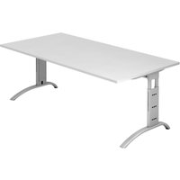 HAMMERBACHER höhenverstellbarer Schreibtisch VFS2E/W/S weiß von HAMMERBACHER