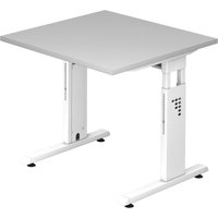 HAMMERBACHER höhenverstellbarer Schreibtisch VOS08/5/W lichtgrau von HAMMERBACHER