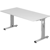 HAMMERBACHER höhenverstellbarer Schreibtisch VOS16/W/S weiß von HAMMERBACHER