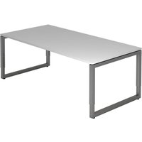 HAMMERBACHER höhenverstellbarer Schreibtisch VRS2E/5/G lichtgrau von HAMMERBACHER