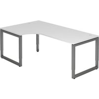HAMMERBACHER VRS82/W/G höhenverstellbarer Schreibtisch 65 - 85 cm weiß / anthrazit von HAMMERBACHER