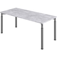 HAMMERBACHER höhenverstellbarer Schreibtisch VYS19/M/G beton von HAMMERBACHER