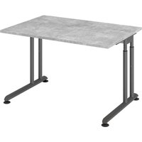 HAMMERBACHER höhenverstellbarer Schreibtisch VZS12/M/G beton von HAMMERBACHER