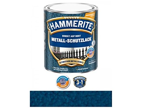 250 ml Hammerite Direkt auf Rost Metall-Schutzlack Dunkelblau, Hammerschlag von HAMMERITE
