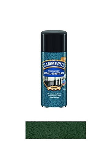 400 ml Hammerite Direkt auf Rost Metall-Schutzlack Spray Dunkelgrün, Hammerschlag von HAMMERITE