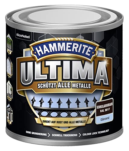 Hammerite metallschutzlack ultima glänzend schokoladenbraun ral8017 250ml von HAMMERITE