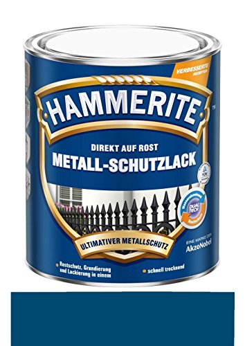 750 ml Hammerite Direkt auf Rost Metall-Schutzlack Blau, Glanz von HAMMERITE