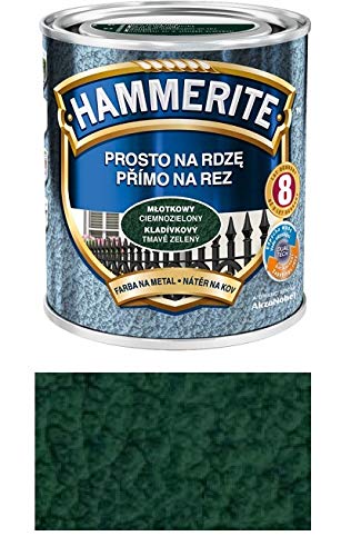 Farbauswahl Hammerite Metallschutz-lack Rostschutz 250ml Hammerschlag (Hammerschlag Dunkelgrün) von HAMMERITE