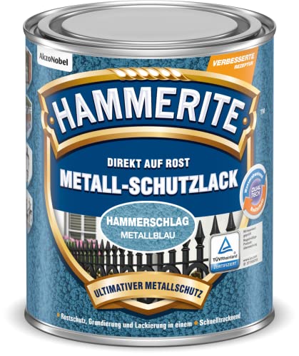 HAMMERITE METALLSCHUTZLACK HAMMERSCHLAG METALLBLAU 750ML von HAMMERITE