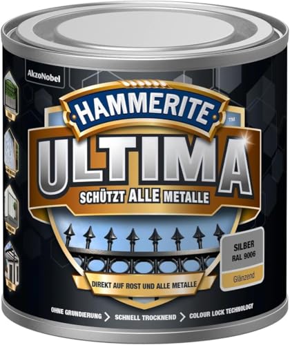 Hammerite metallschutzlack ultima glänzend silber ral 9006 750ml von HAMMERITE