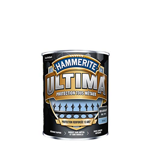 Hammerite 5362743 Ultima Außenfarbe, grau anthrazit, 0,75 l von HAMMERITE