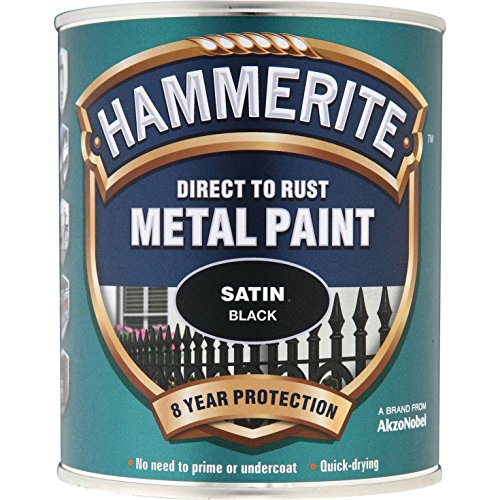 Hammerite Direct to Rust Satin Finish Black 750ml von HAMMERITE