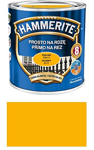 Hammerite Metallschutz-lack Lack Rostschutz 0,7 l Glänzend (Glänzend Gelb) von HAMMERITE