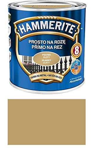 Hammerite Metallschutz-lack Lack Rostschutz 0,7 l Glänzend (Glänzend Gold) von HAMMERITE