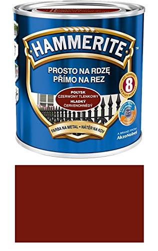 Hammerite Metallschutz-lack Lack Rostschutz 0,7 l Glänzend (Glänzend Rötlich-braun) von HAMMERITE