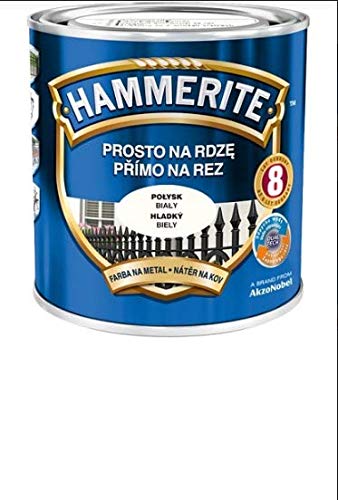Hammerite Metallschutz-lack Lack Rostschutz 0,7 l Glänzend (Glänzend Weiß) von HAMMERITE